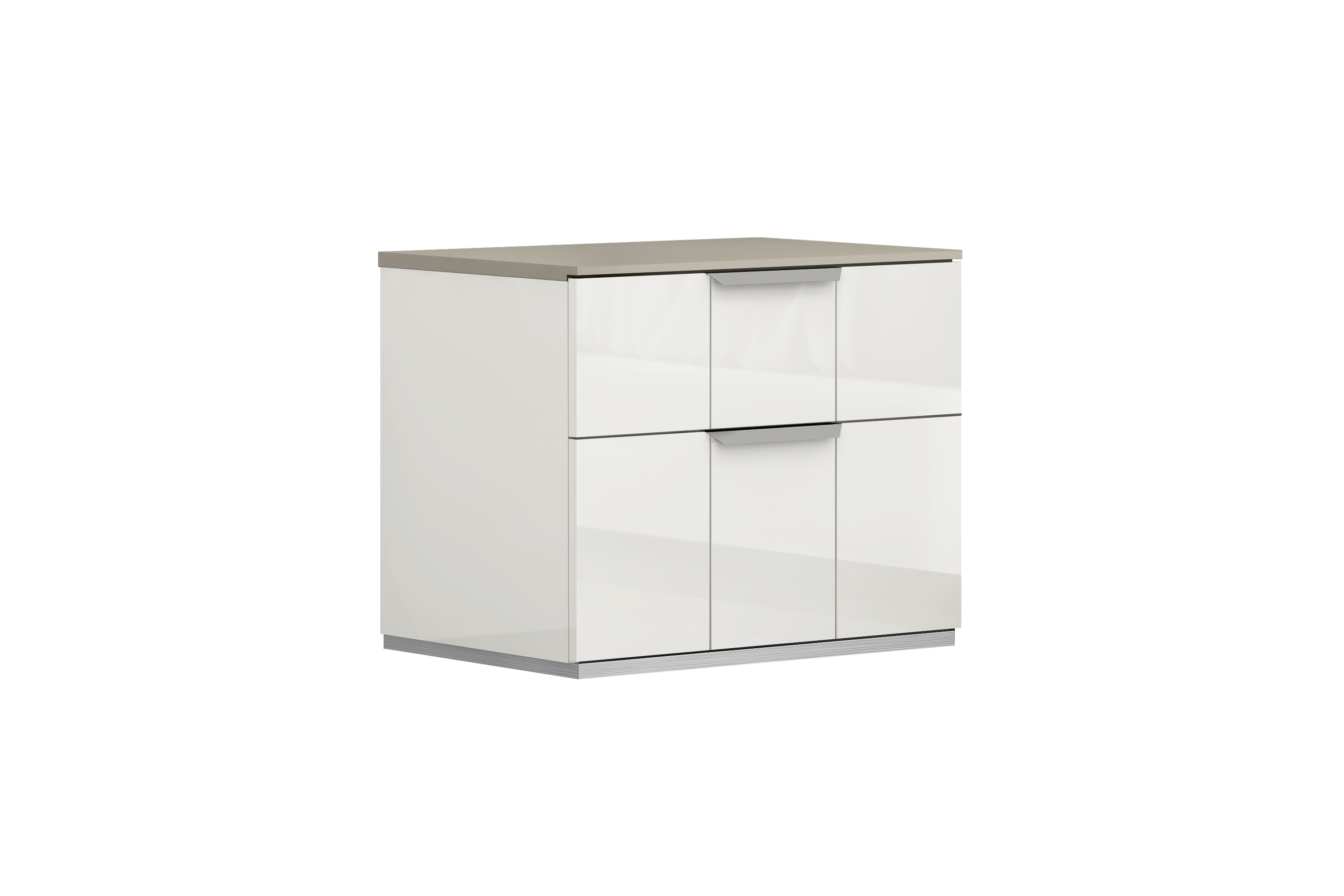 K-LIVING HARVEY 5 PIECE QUEEN BEDROOM SET IN WHITE & FLANNEL GREY