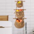 thumbnail image 3 of COOPHYA 1Set Hanging Fruit Hammock For Kitchen With Elegant Wooden And Cotton Design, 3 of 5