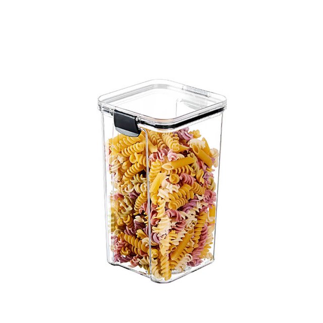 Cagogo Food Storage Containers, Airtight Dry Food Storage Jars, Large Medium Small Kitchen Pantry Organization, Transparent Plastic Storage Containers for Grains Barley Nuts Candy, Snack Food