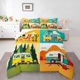 thumbnail image 2 of Erosebridal RV Car Bedding Sets Full with Comforter, Cartoon Camping Duvet Insert, Camper Theme Decor, Ultra Soft 3 Pieces, 2 of 8