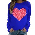 thumbnail image 2 of Styesk Chandails à Manches Longues pour Femmes, Imprimé de Cœur, Hauts de Sortie, T-Shirts Confortables et Doux à Col Rond, Chandail à Enfiler, Mode, Ample, Léger, Chandail en Molleton, Graphique de la Saint-Valentin, Hauts Décontractés, 2 of 3