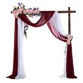 thumbnail image 4 of LCXmlly Roasting Pan Wedding Arch Drape Fabric Long 3 Panels Wide Sheer Wrinkle Free Soft Party Backdrop Drapery, 4 of 6