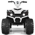 thumbnail image 4 of Gymax VTT Électrique 12 V pour Enfants, 4 Roues, avec Musique, Lumière DEL, Blanc, 4 of 9