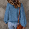 thumbnail image 4 of Timegard Hauts en Tricot pour Femmes Chandails Col Roulé Manches Longues Épaules Tombantes Chandail Uni Automne Hiver, 4 of 7
