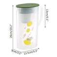 thumbnail image 2 of Oleegame 1PC Glass Bottle Refrigerator Cold Water Bottle Transparent Plastic Cold Water Bottle Large Capacity Cold Water Cup Boiled Water Cold Water Cup 2L Teapot, 2 of 8
