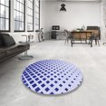 thumbnail image 4 of Ahgly Tapis d'Intérieur Lavable en Machine Carré Lavande Bleu, 7 Pieds Carré, 4 of 7