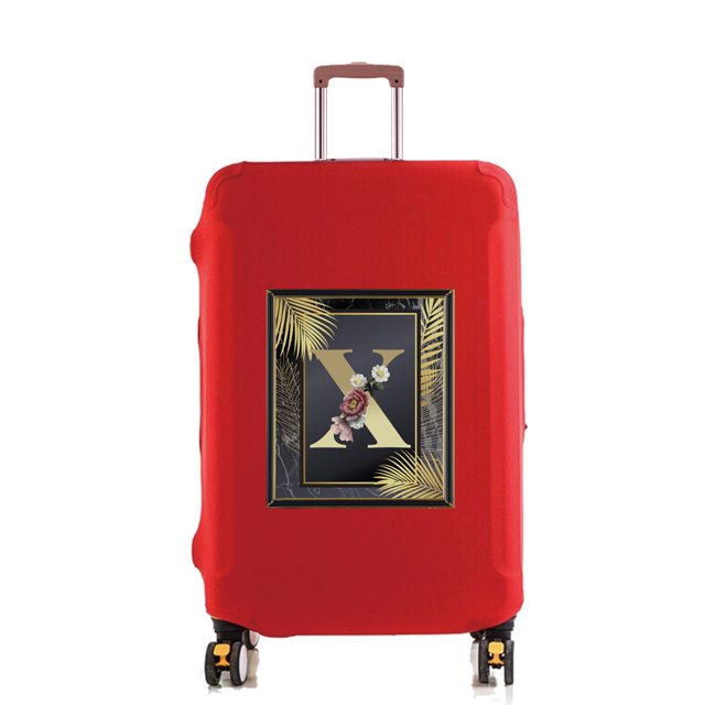 18-32 Inch Capacity Travel Essentials Bag Golden Letter Series Printed Pattern Travel Accessories Trolley Case Protective Cover 8golden X L