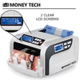 thumbnail image 3 of Money Tech Professional Polymer & Paper Multi-Currency Bill Cash Counter. Canadian Plastic & USD Banknote Counting Machine with Counterfeit Detection and 2 LCD Screens, 3 of 6