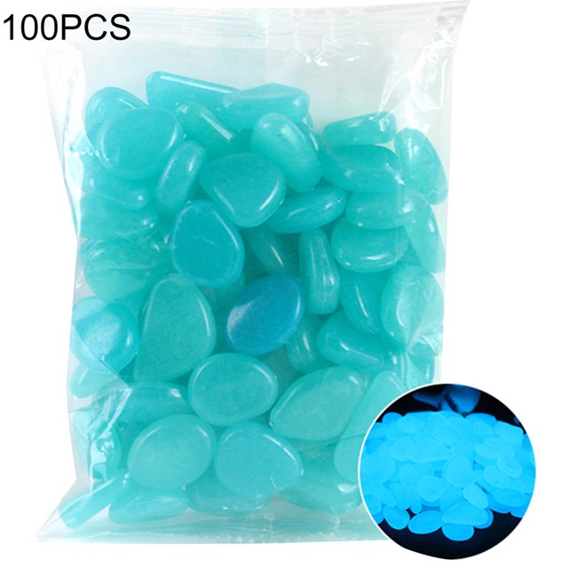 100 Pcs Aquarium Stones Luminous Resin Realistic Fake Stones for Aquarium