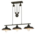 thumbnail image 1 of Westinghouse Iron Hill Three-Light Island Pulley Pendant, 1 of 4