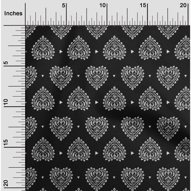 oneOone Polyester Lycra Fabric Floral Block Print Sewing Fabric BTY 56 Inch Wide