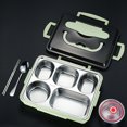 thumbnail image 3 of Renjiang Large Stainless Steel Lunch Container - Five Section Design Holds A Variety Of Foods - Metal Bento Box - Dishwasher Safe - Stainless Lid - Stainless Steel, 3 of 3