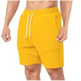 thumbnail image 1 of CHGBMOK Men's Shorts Summer Solid Color Casual Drawstring Pocket Fashionable Straight Through Shorts Sizes S-3XL, 1 of 9