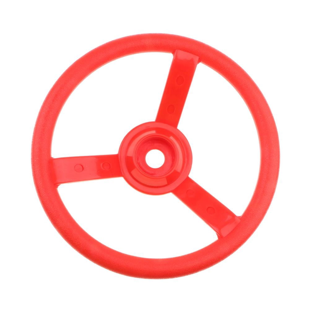 HILABEE Child Boat Ship Steering Wheel Toy for Kids Swingset Equipment Accessory Red