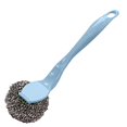 thumbnail image 2 of WHEANG 1 Pcs Brosse à Récurer avec Manche Vient 1 Pcs Brosse à Récurer à Manche Court en Acier Inoxydable avec 1 Pcs Brosse à Récurer à Fil de Rechange pour Casseroles et Poêles, 2 of 5