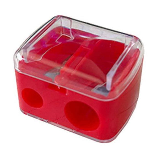 PEONAVET Pencil Sharpener Double-hole Pencil Sharpener Office Stationery Student Pencil Sharpener Pencil Sharpener Manual Pencil Sharpener Plastic Roll