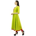thumbnail image 1 of Bimba Kurti Ethnique de Designer pour Femmes, Robe Kurta Anarkali Évasée avec Pompon, 1 of 2