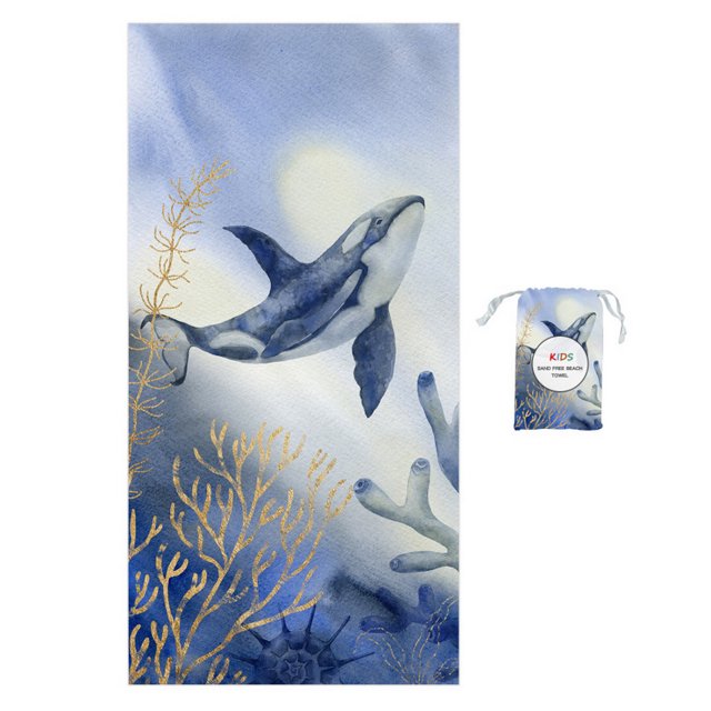 CSChome Serviette Design Boucle Cachée Serviette de Bain Portable pour Enfants Fibre Superfine Dessin Animé