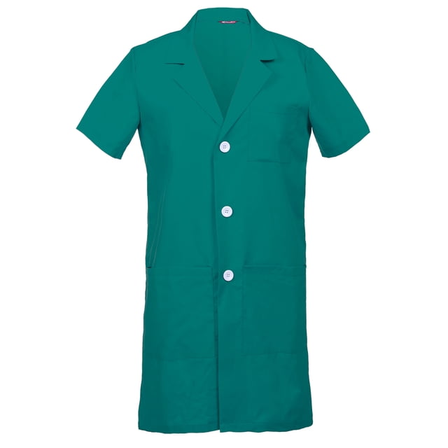 Men's Short Sleeves Lab Coat Laboratory Doctor Workwear