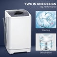 thumbnail image 3 of CoSoTower Compact Washer, Portable Washing Machine, Full Automatic Washer with 8 Programs and 6 Water Levels, White, 3 of 7