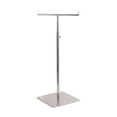 thumbnail image 2 of DOLITY Metal Bag Display Rack,Handbag Display Stand,Double Hook Stainless Steel,T Shape Freestanding Holder for Boutique Store,Wallet brushed square tube, 2 of 9