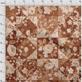 thumbnail image 4 of oneOone Georgette Viscose Rust Brown Fabric Florals Craft Projects Decor Fabric Printed By The Yard 42 Inch Wide, 4 of 4