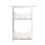Estbridge 12.6x8.7x15.8in Night Stand  Side Table with Storage Rectangular Small End Table Modern Minimalist Side Tables for Bedside Living Room Bathroom Night Stand