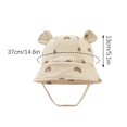 thumbnail image 3 of Zwiiyzr 2025 3-12 Months Infant Baby Boys Girls Summer Sun Protection Fashion Solid Colour Outdoor Sun-Hat Cute Bear Ears Sunscreen Hat Cap Khaki, 3 of 5