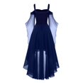 thumbnail image 5 of Robes Style Gothique pour Femmes Grande Taille Mode Robe Midi Corset Manches Longues Évasées Chiffon Fête Élégante, 5 of 5