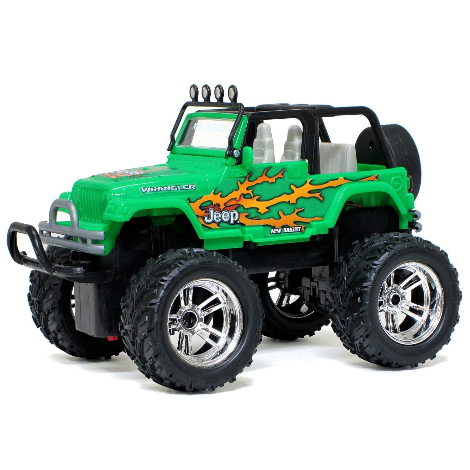 New Bright Radio Control 1:16 Green Jeep