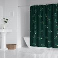 thumbnail image 2 of Ensemble de Rideau de Douche avec Doublure à Boutons-Pression, Mignon Trèfle Feuille Botanique Porte-Bonheur (2) Rideaux de Douche Doublure de Douche Réutilisable, Doublure de Douche Simple en Polyester, 72x72 Pouces, 2 of 4