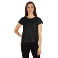 thumbnail image 1 of Inkmeso Solid Short Sleeve Basic T-Shirt For Womens Patch Pocket Casual Summer Basic Top, 1 of 7