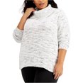 thumbnail image 1 of Calvin Klein Womens 3-Tone Pullover Sweater, Grey, Plus Size, 1X, 1 of 4
