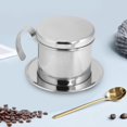 thumbnail image 4 of Stainless Steel Coffee Drip Filters, Portable Single Cup Coffee Maker Pot with Handle and Lids Coffee Drip Brewer for Home Kitchen Office Outdoor Camping, 4 of 7