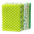 thumbnail image 3 of 7 Pieces Cotton Fabric Flower Supplies Kits Print Colorful Quarters Bundle SewingQuilting Crafting Mixed Style Patchwork Set Green, 3 of 8