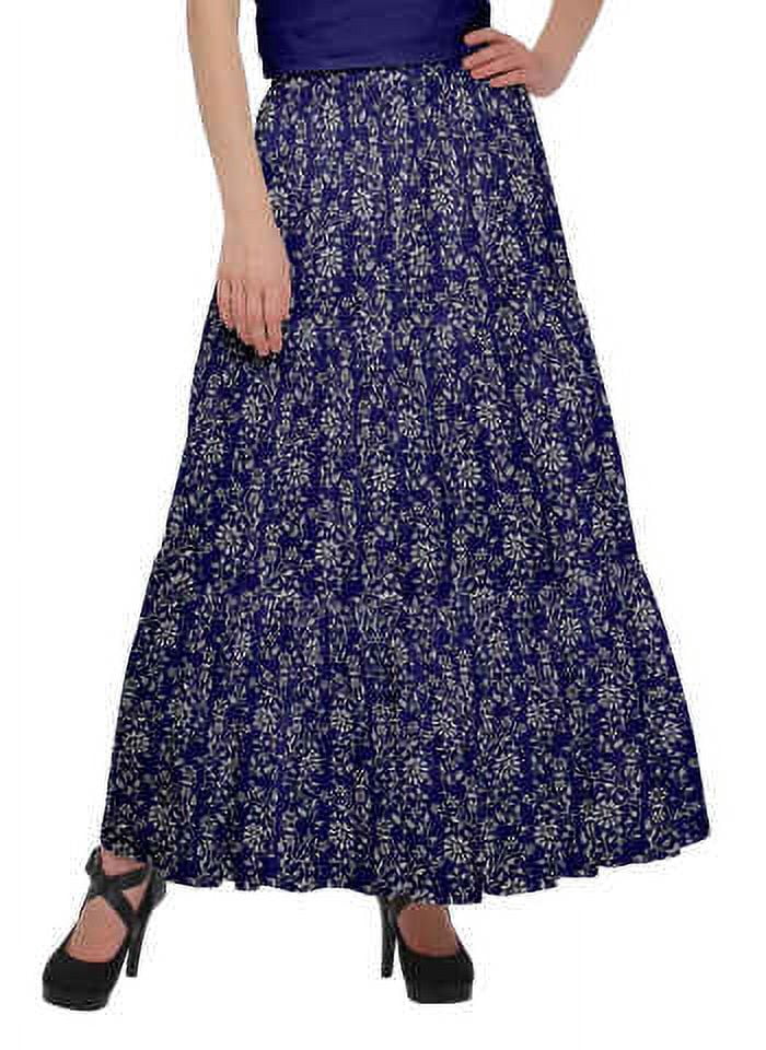 Soimoi Polyester Crepe Fabric Leaves & Floral Block Decor Fabric Printed Yard 52 Inch Wide