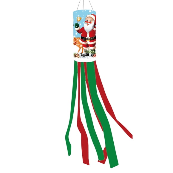 XZNGL Père Noël Suspendu Décorations de Noël Extérieures Décorations de Porte Suspendues Noël Extérieur Décoration de Noël Père Noël Fanion à Trachée Drapeau de Jardin Extérieur Drapeau d'Arrangement de Noël