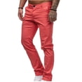 thumbnail image 3 of Babysbule Clearance Mens Pants Men's Casual Button Open Slim Fit Straight Solid Color Trousers, 3 of 5