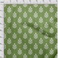 thumbnail image 4 of oneOone Velvet Green Fabric Asian Dabu Print Craft Projects Decor Fabric Printed By The Yard 58 Inch Wide, 4 of 4
