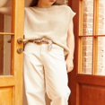 thumbnail image 2 of Pull-over Couleur Unie pour Femmes Col Rond Manches Longues, 2 of 7