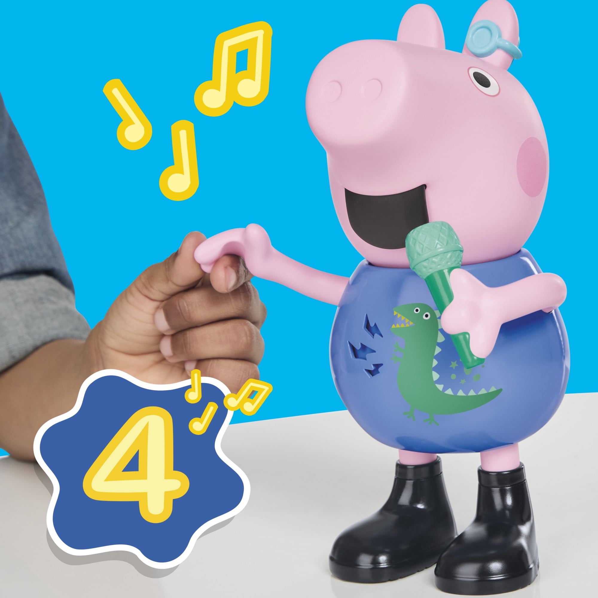 Jouets Peppa Pig Figurine George qui chante et fait des blagues, jouets musicaux préscolaires pour garçons et filles, 3 ans et plus - Version française