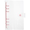 thumbnail image 1 of Binder Cover Snap Button Lock Binder Transparent Notebook Cover Refillable Notebook Shell, 1 of 9