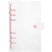 Binder Cover Snap Button Lock Binder Transparent Notebook Cover Refillable Notebook Shell