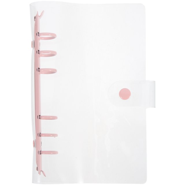 Binder Cover Snap Button Lock Binder Transparent Notebook Cover Refillable Notebook Shell