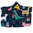 thumbnail image 2 of Agiferg Winter Christmas Pattern Wear Cap Home Blanket Children's Blanket Hooded Shawl, 2 of 3