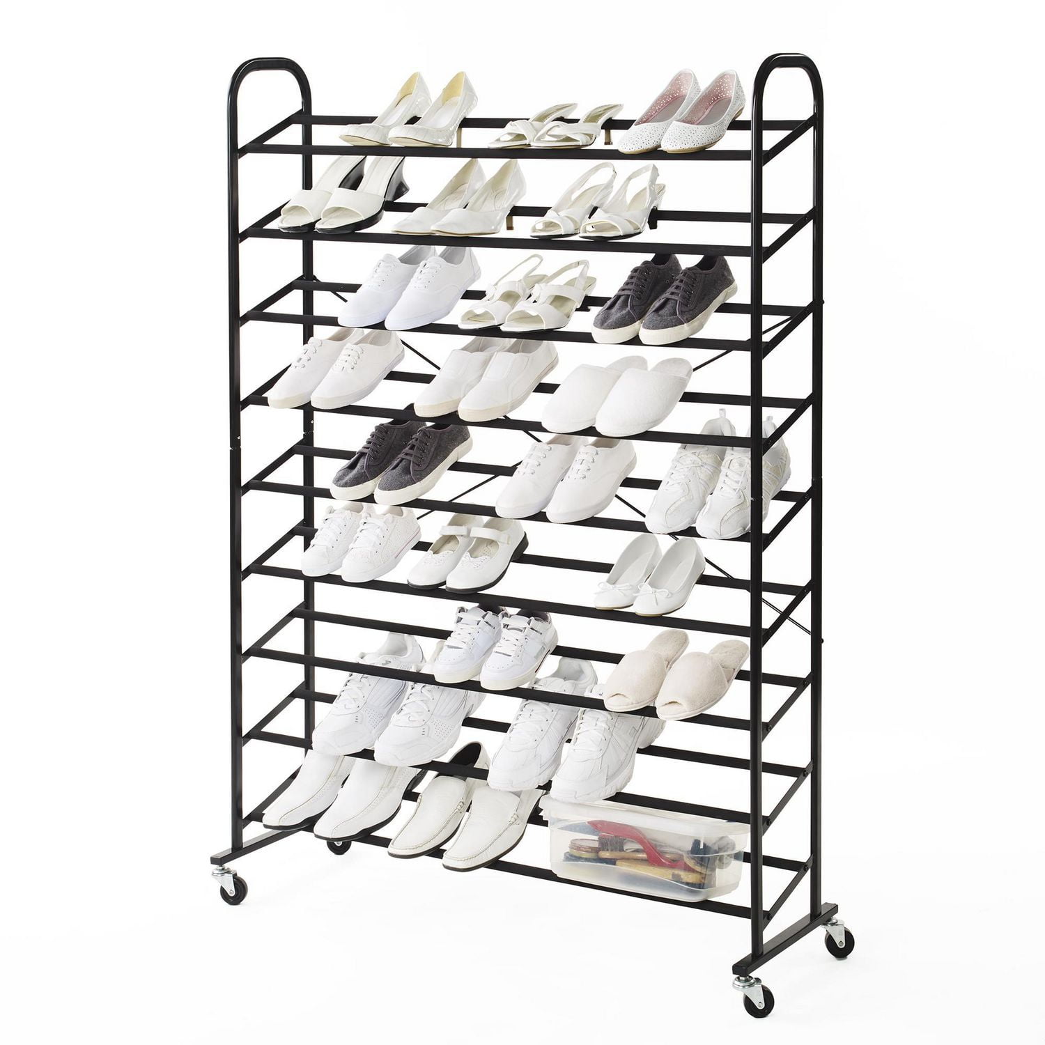 neatfreak! Très grande tour à chaussures à 9 niveaux sur roulettes