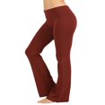 thumbnail image 1 of CHUANK Womens & Plus Stretch Cotton Fold-Over High Waist Bootcut Workout Flared Yoga Pants, 1 of 4