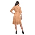 thumbnail image 3 of Moomaya Robe Midi Décontractée Unie pour Femmes à Manches Courtes Tenue d'Été Vêtements, 3 of 6