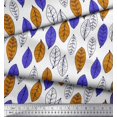 thumbnail image 2 of Soimoi Poly Georgette Fabric Leaves Block Print Fabric by Yard 42 Inch Wide, 2 of 5