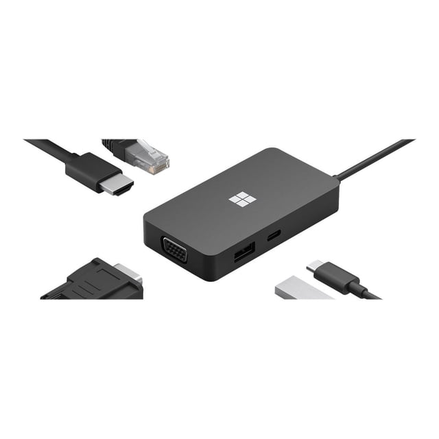 Microsoft USB-C Travel Hub - Docking station - USB-C - VGA, HDMI - 1GbE